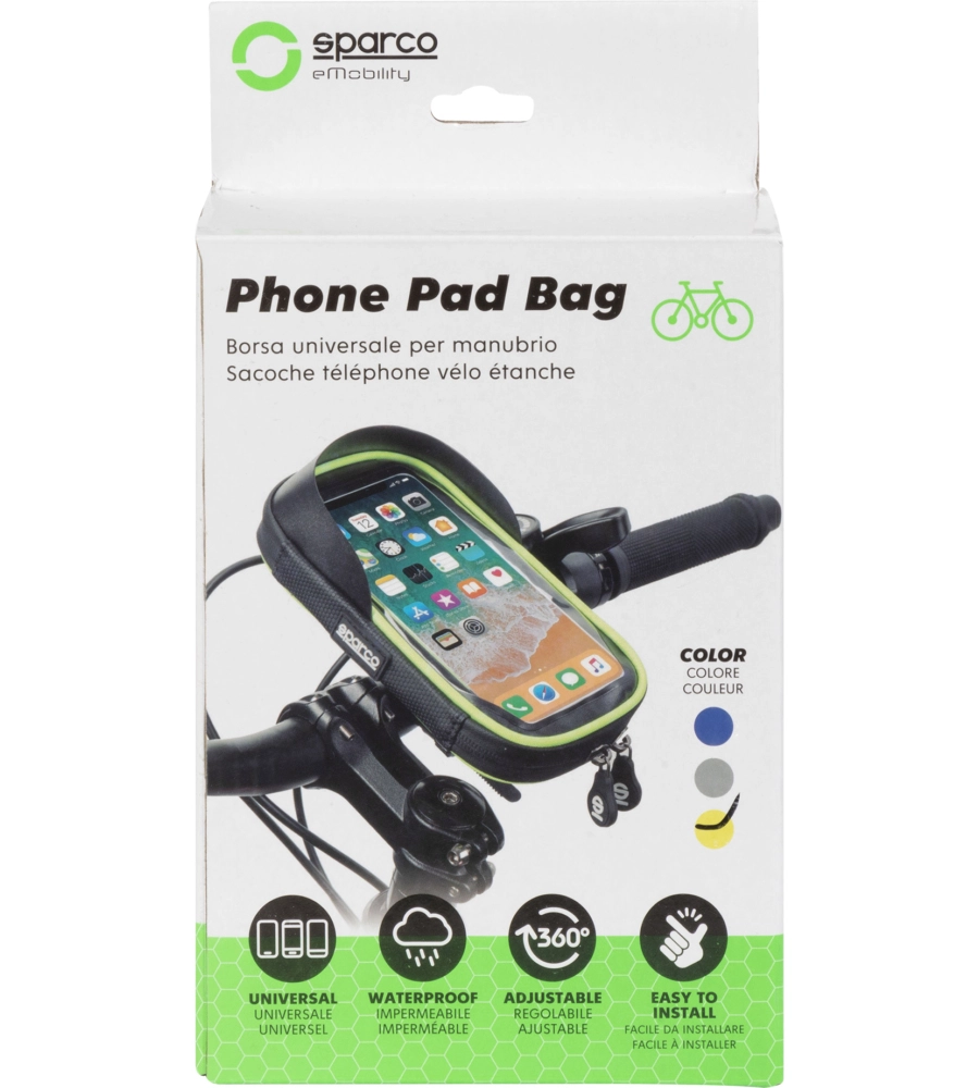 CUSTODIA PORTA CELLULARE PER BICI IN MICROFIBRA, 19X11X5,5 CM